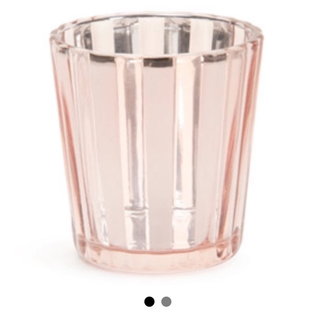 David Tutera rose gold stripe votives